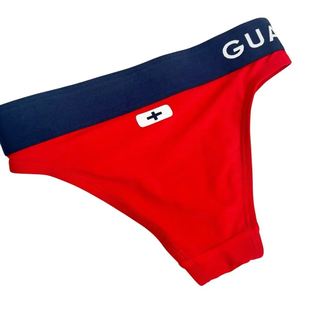SPEEDO WOMEN GUARD CLASSIC RED BLUE SWIMMING BOTTOM SIZE XS BRAND NEW WITH TAGS